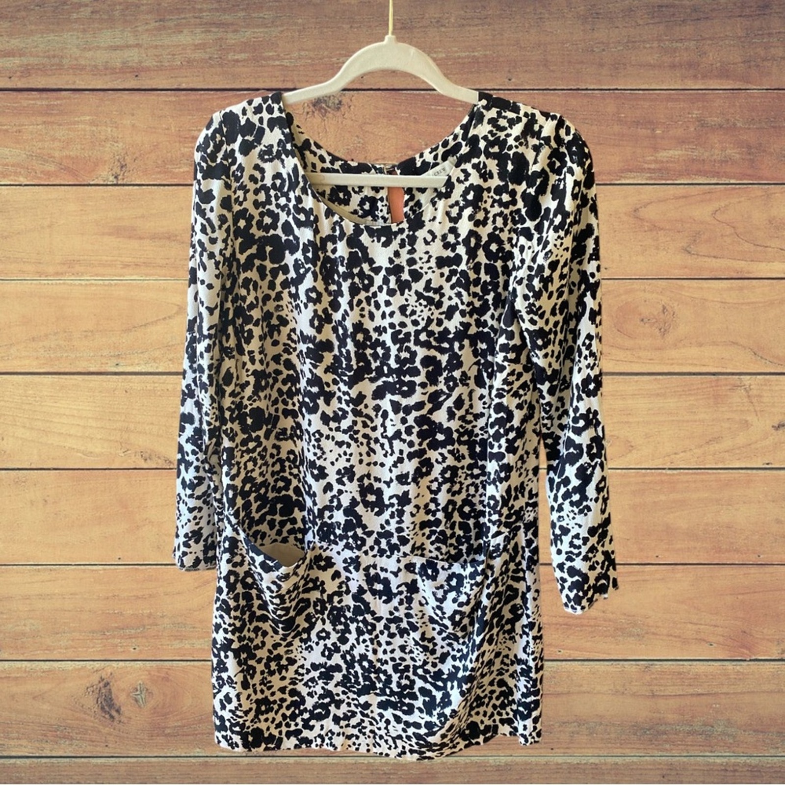 J. Crew Snow Leopard Print Shift Dress